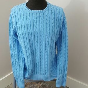 L.L.Bean Chunky Cable Knit Crewneck Sweater